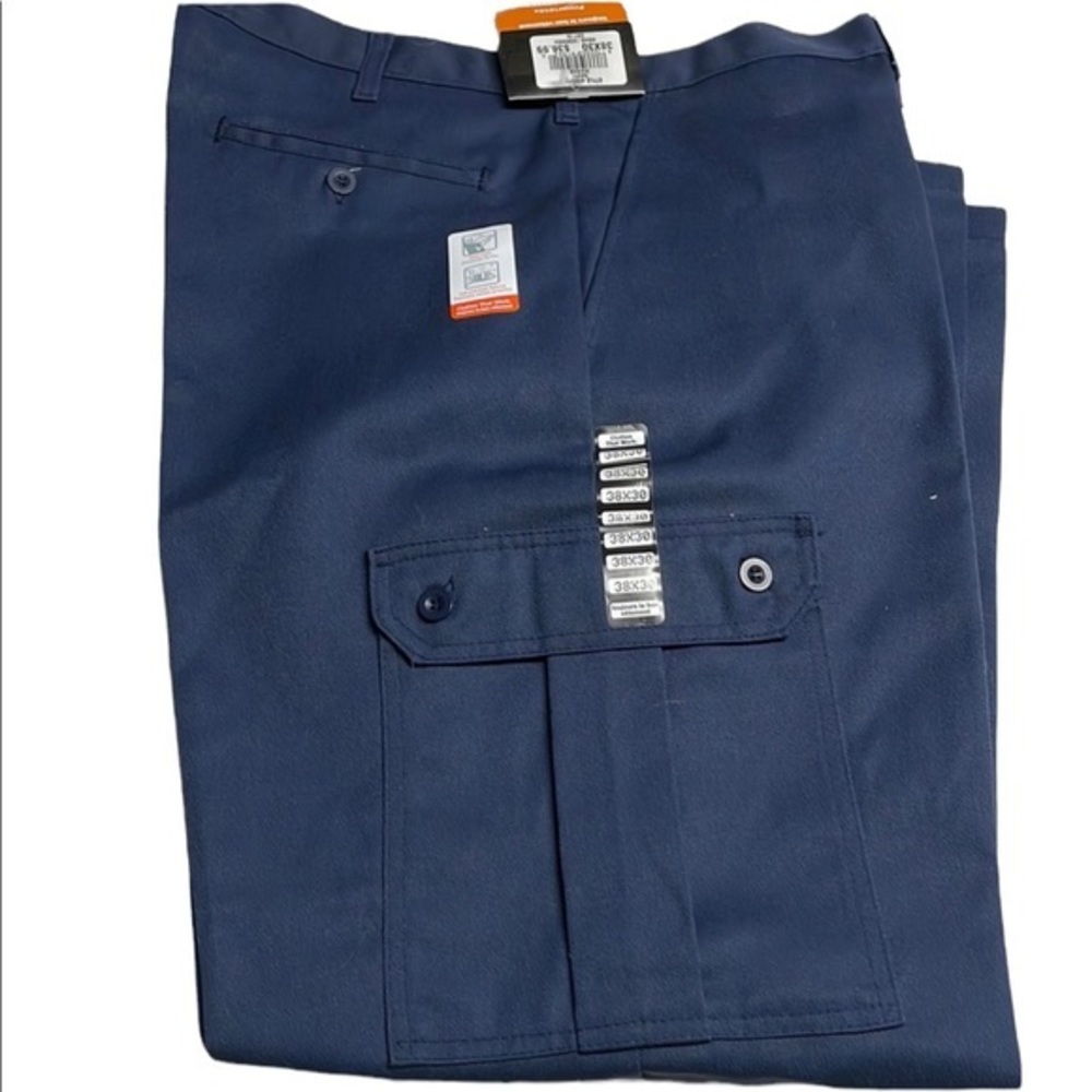 2 pair mens work pants dark blue 38x30